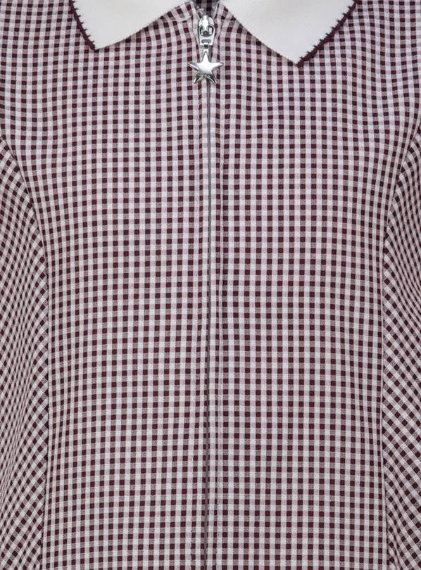 Maroon gingham store school dress